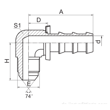 90 JIC MALE 74 KONE HYDRAULIC -ANTWICKEN